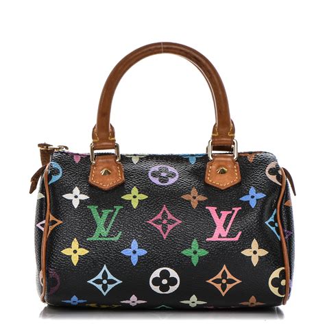 louis vuitton multicolor mini speedy black